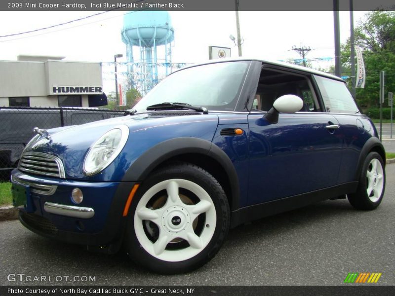 Indi Blue Metallic / Panther Black 2003 Mini Cooper Hardtop