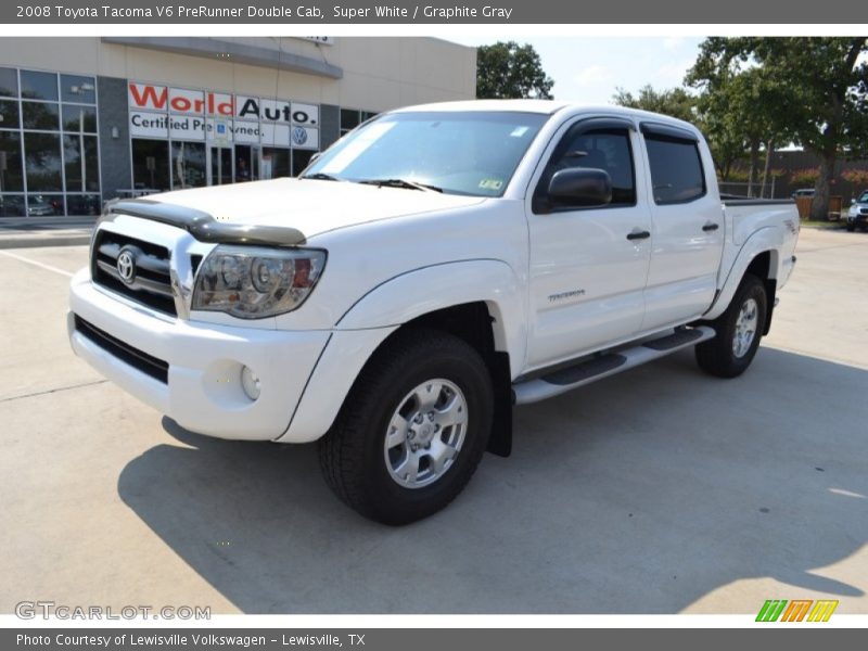 Super White / Graphite Gray 2008 Toyota Tacoma V6 PreRunner Double Cab