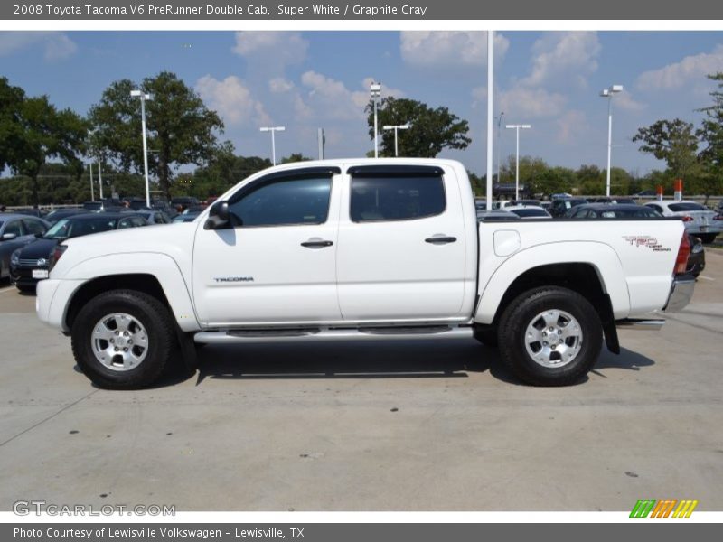 Super White / Graphite Gray 2008 Toyota Tacoma V6 PreRunner Double Cab
