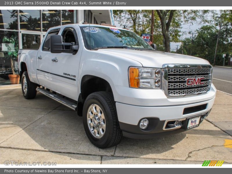 Summit White / Ebony 2013 GMC Sierra 3500HD Denali Crew Cab 4x4