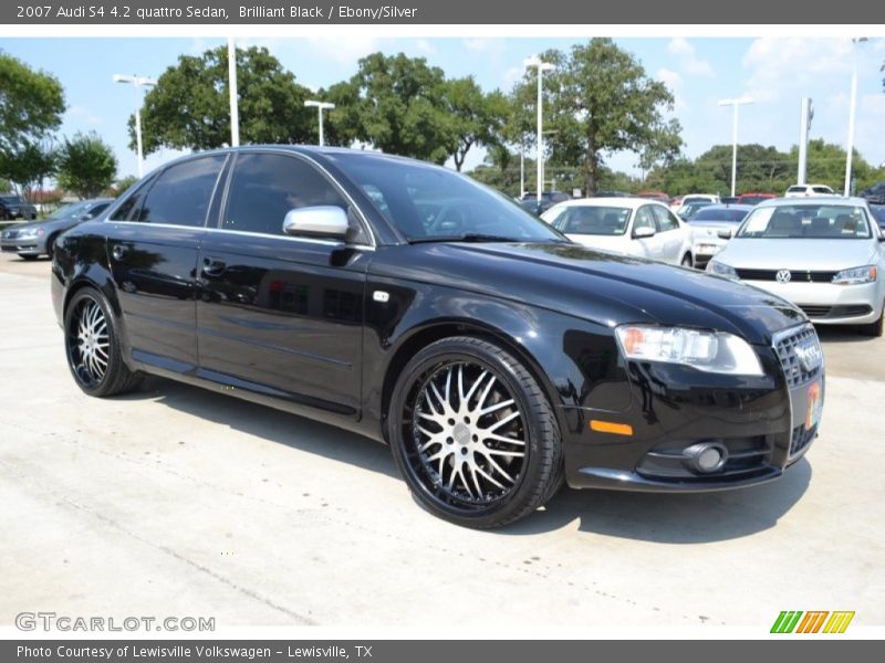 Brilliant Black / Ebony/Silver 2007 Audi S4 4.2 quattro Sedan