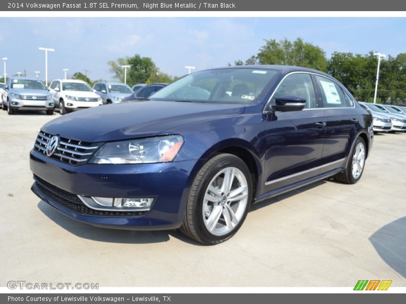 Night Blue Metallic / Titan Black 2014 Volkswagen Passat 1.8T SEL Premium