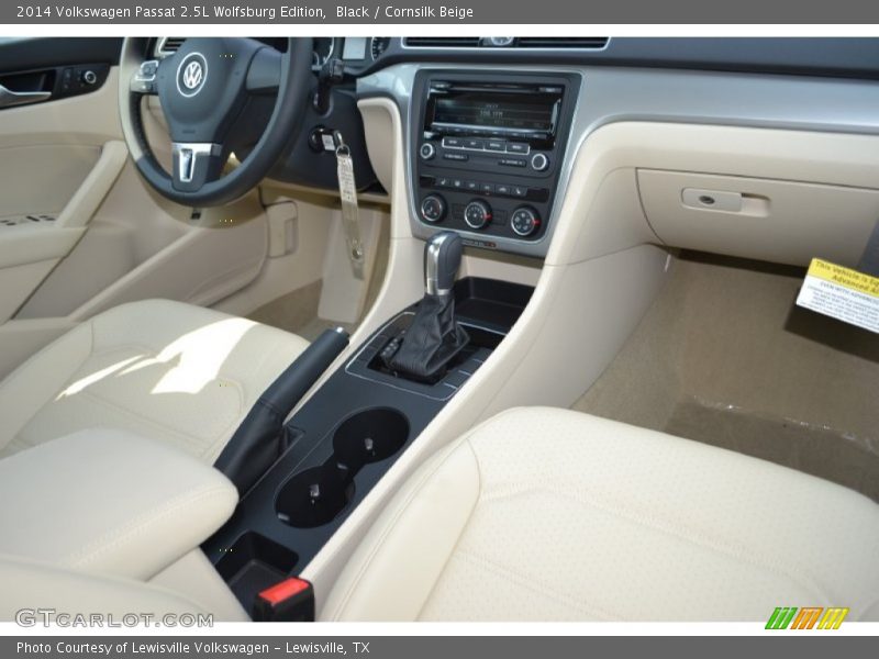 Black / Cornsilk Beige 2014 Volkswagen Passat 2.5L Wolfsburg Edition