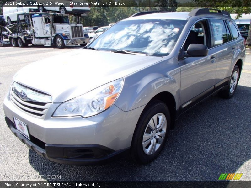 Steel Silver Metallic / Off Black 2011 Subaru Outback 2.5i Wagon
