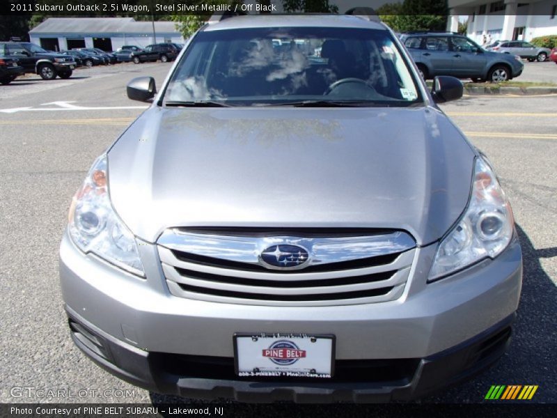 Steel Silver Metallic / Off Black 2011 Subaru Outback 2.5i Wagon