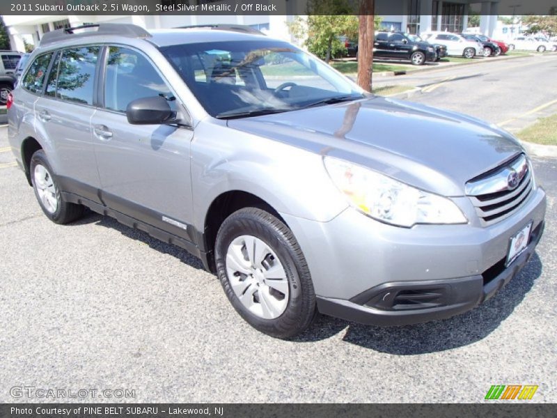 Steel Silver Metallic / Off Black 2011 Subaru Outback 2.5i Wagon