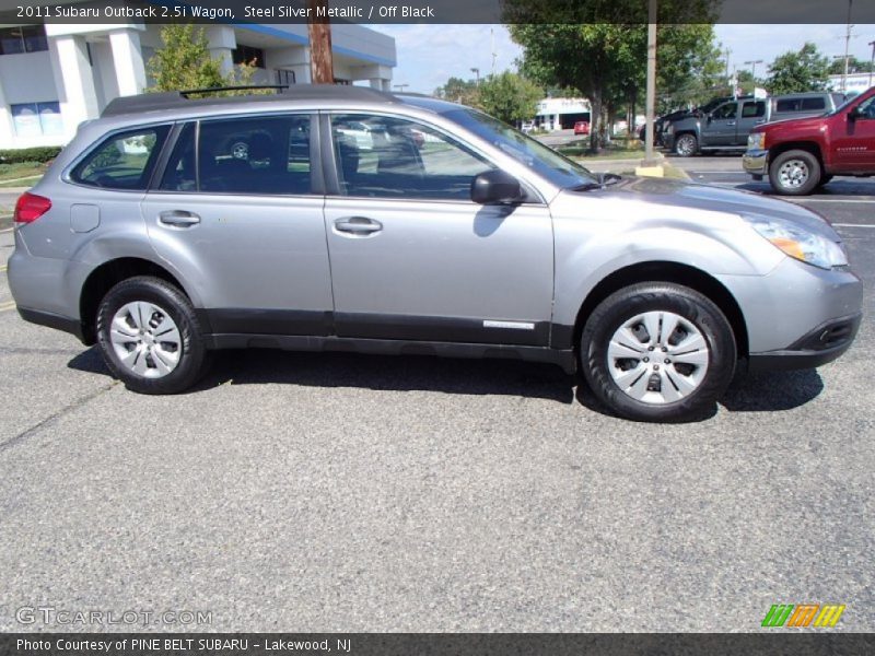 Steel Silver Metallic / Off Black 2011 Subaru Outback 2.5i Wagon