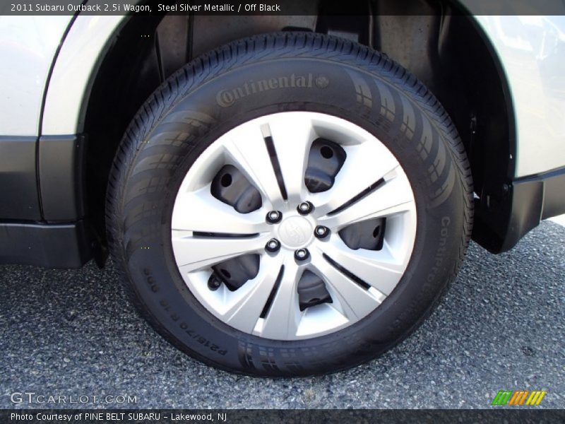 Steel Silver Metallic / Off Black 2011 Subaru Outback 2.5i Wagon
