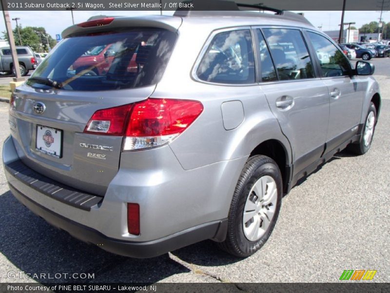 Steel Silver Metallic / Off Black 2011 Subaru Outback 2.5i Wagon
