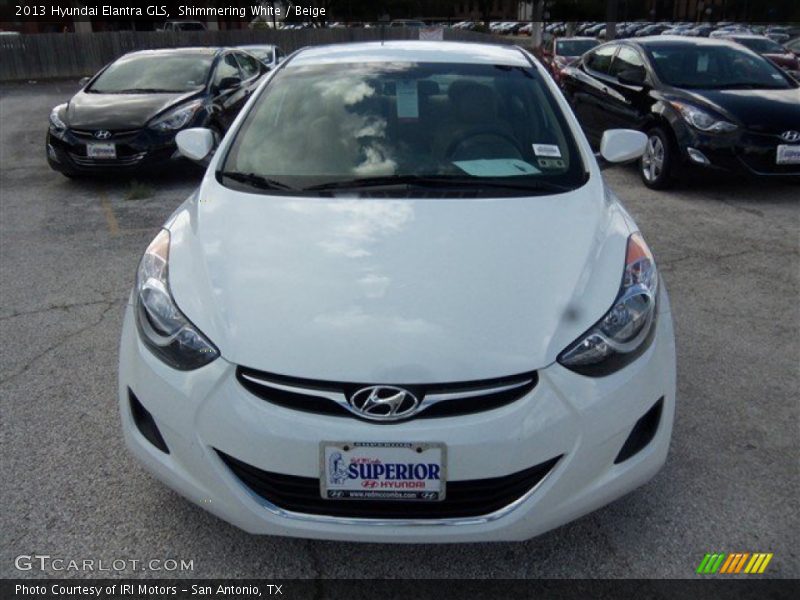 Shimmering White / Beige 2013 Hyundai Elantra GLS