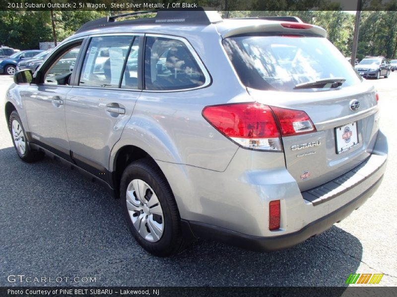 Steel Silver Metallic / Off Black 2011 Subaru Outback 2.5i Wagon