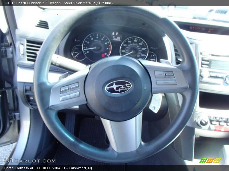 Steel Silver Metallic / Off Black 2011 Subaru Outback 2.5i Wagon
