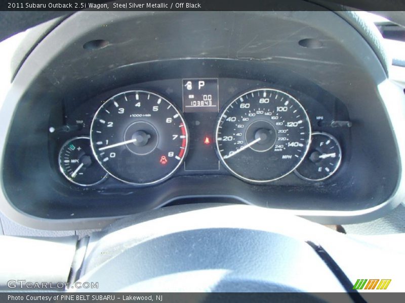 Steel Silver Metallic / Off Black 2011 Subaru Outback 2.5i Wagon