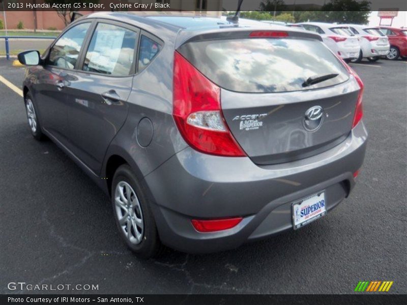 Cyclone Gray / Black 2013 Hyundai Accent GS 5 Door