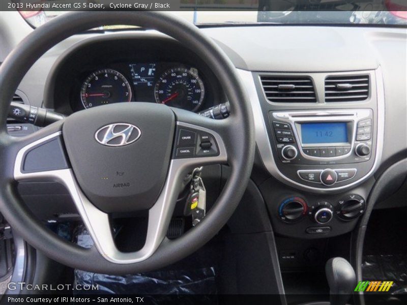 Cyclone Gray / Black 2013 Hyundai Accent GS 5 Door