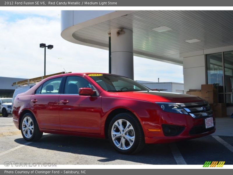 Red Candy Metallic / Medium Light Stone 2012 Ford Fusion SE V6