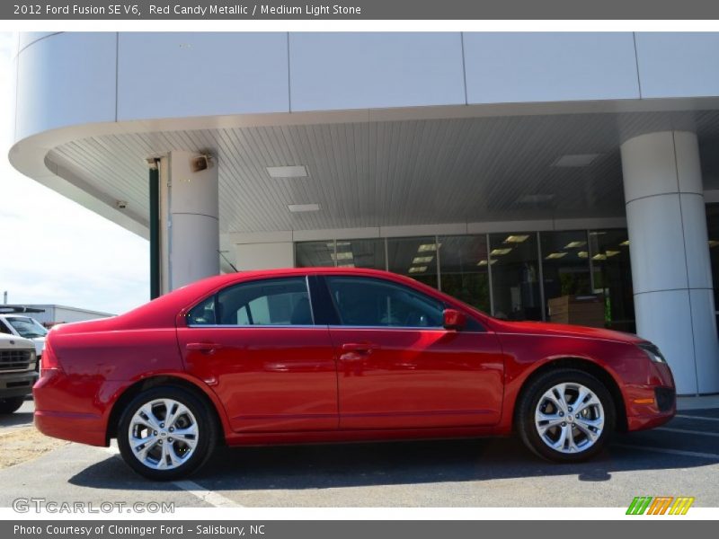 Red Candy Metallic / Medium Light Stone 2012 Ford Fusion SE V6