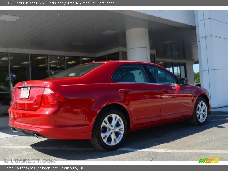 Red Candy Metallic / Medium Light Stone 2012 Ford Fusion SE V6