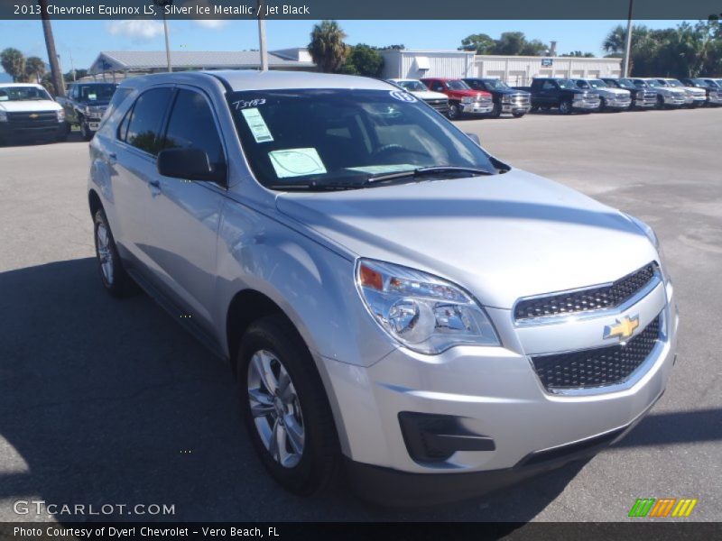 Silver Ice Metallic / Jet Black 2013 Chevrolet Equinox LS