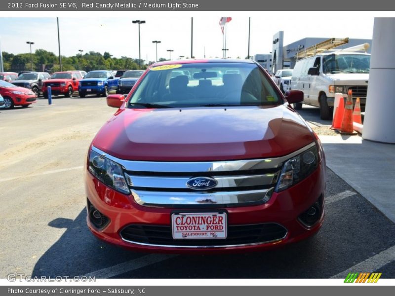 Red Candy Metallic / Medium Light Stone 2012 Ford Fusion SE V6