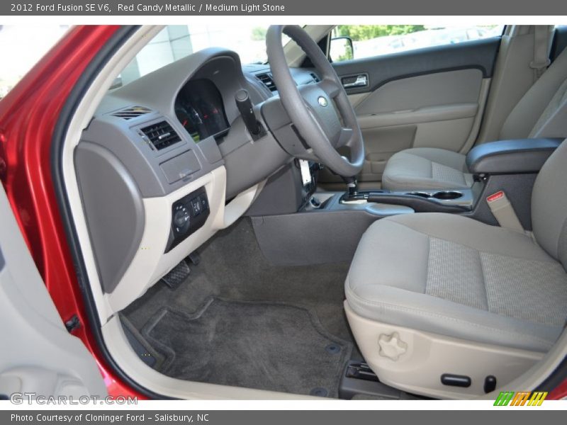 Red Candy Metallic / Medium Light Stone 2012 Ford Fusion SE V6