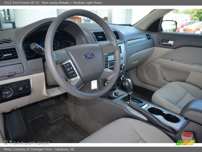 Red Candy Metallic / Medium Light Stone 2012 Ford Fusion SE V6