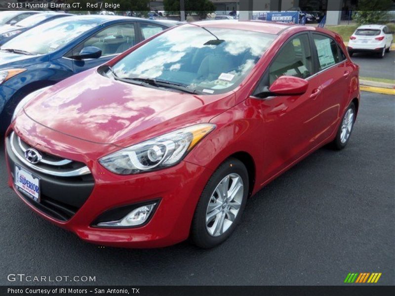 Red / Beige 2013 Hyundai Elantra GT