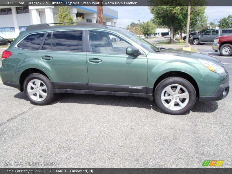 Cypress Green Pearl / Warm Ivory Leather 2013 Subaru Outback 2.5i Limited
