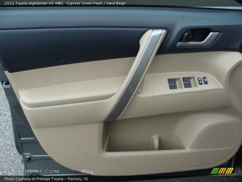 Cypress Green Pearl / Sand Beige 2013 Toyota Highlander V6 4WD