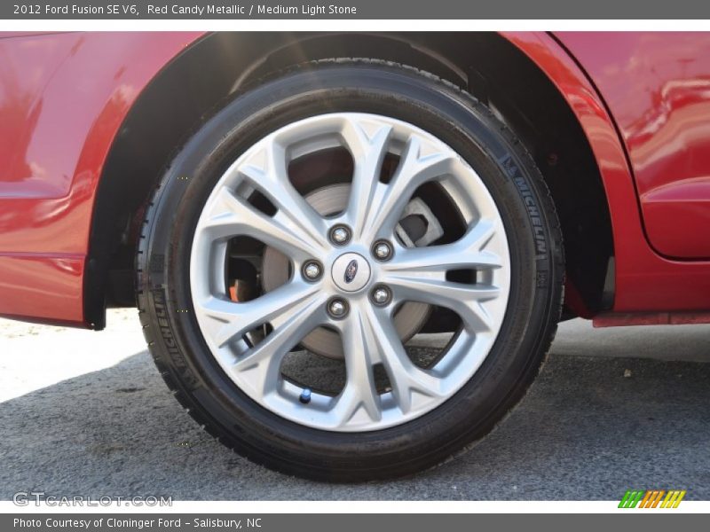 Red Candy Metallic / Medium Light Stone 2012 Ford Fusion SE V6