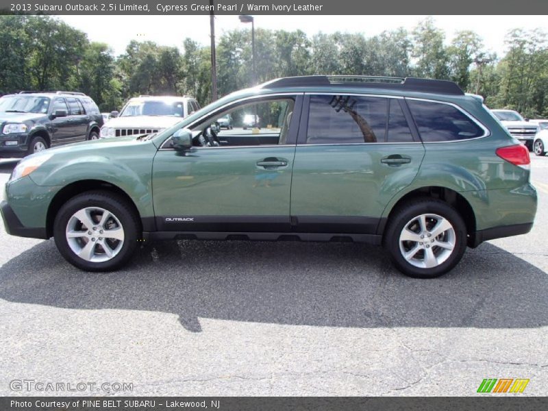 Cypress Green Pearl / Warm Ivory Leather 2013 Subaru Outback 2.5i Limited