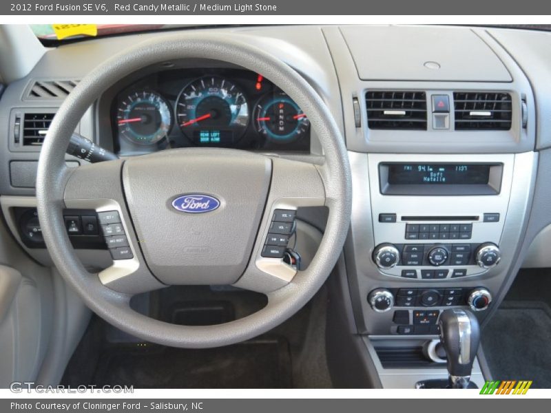 Red Candy Metallic / Medium Light Stone 2012 Ford Fusion SE V6