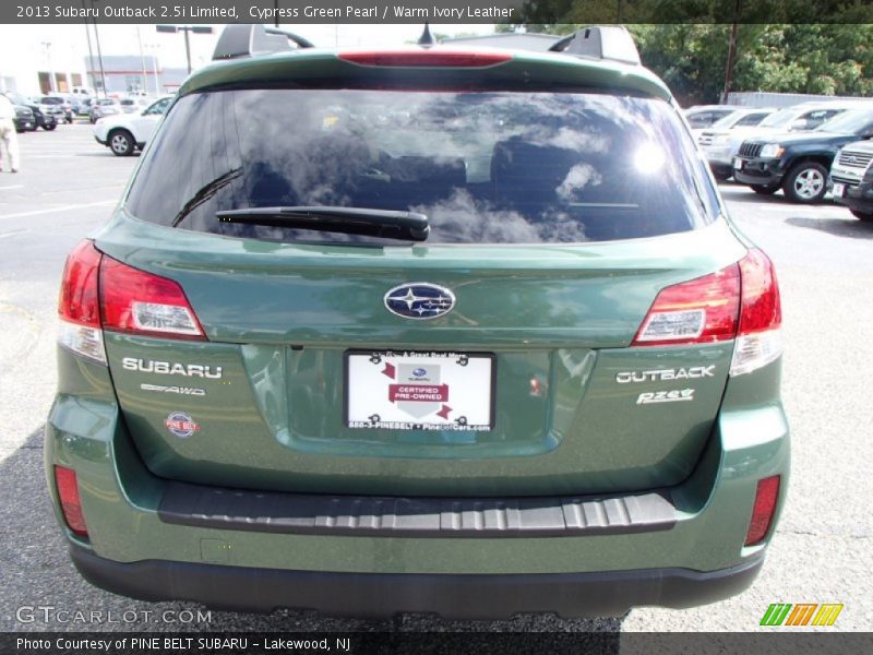Cypress Green Pearl / Warm Ivory Leather 2013 Subaru Outback 2.5i Limited