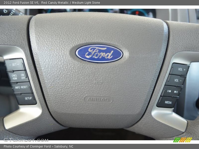 Red Candy Metallic / Medium Light Stone 2012 Ford Fusion SE V6