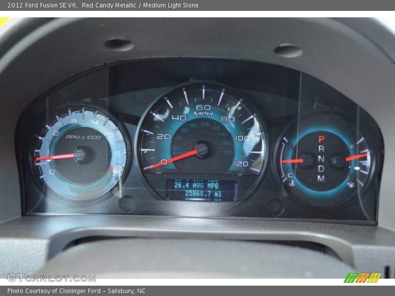 Red Candy Metallic / Medium Light Stone 2012 Ford Fusion SE V6