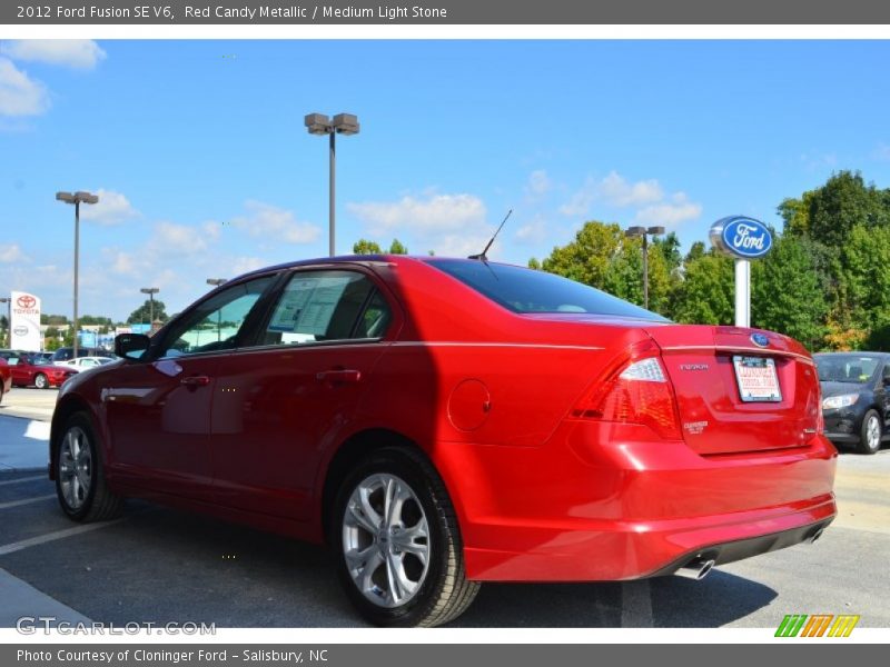 Red Candy Metallic / Medium Light Stone 2012 Ford Fusion SE V6
