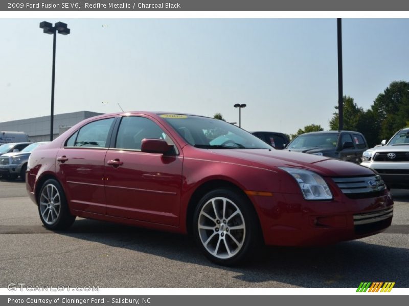 Redfire Metallic / Charcoal Black 2009 Ford Fusion SE V6