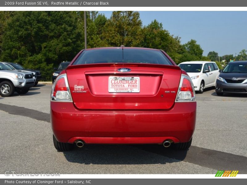 Redfire Metallic / Charcoal Black 2009 Ford Fusion SE V6