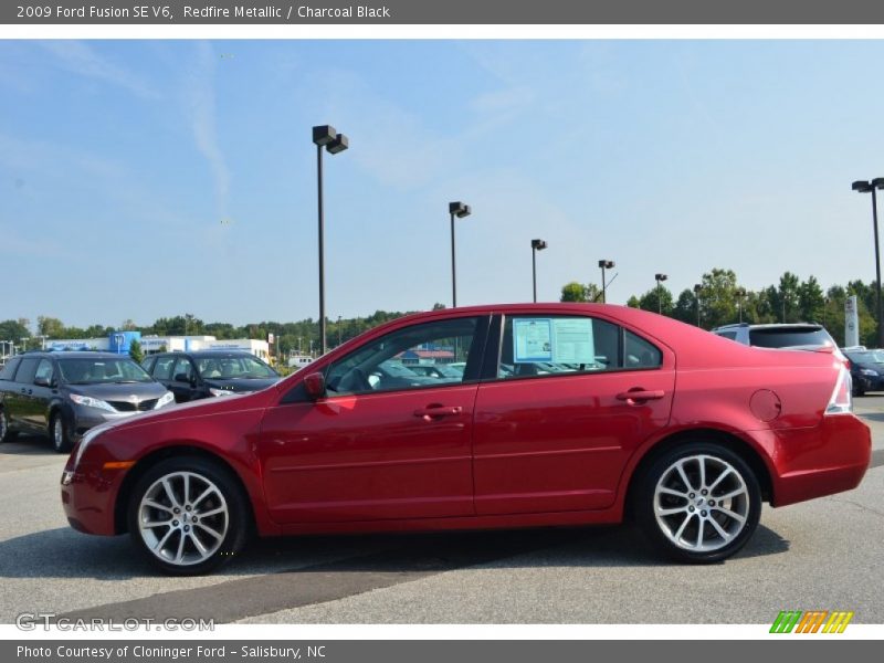 Redfire Metallic / Charcoal Black 2009 Ford Fusion SE V6