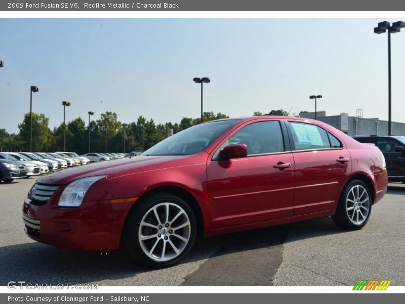 Redfire Metallic / Charcoal Black 2009 Ford Fusion SE V6