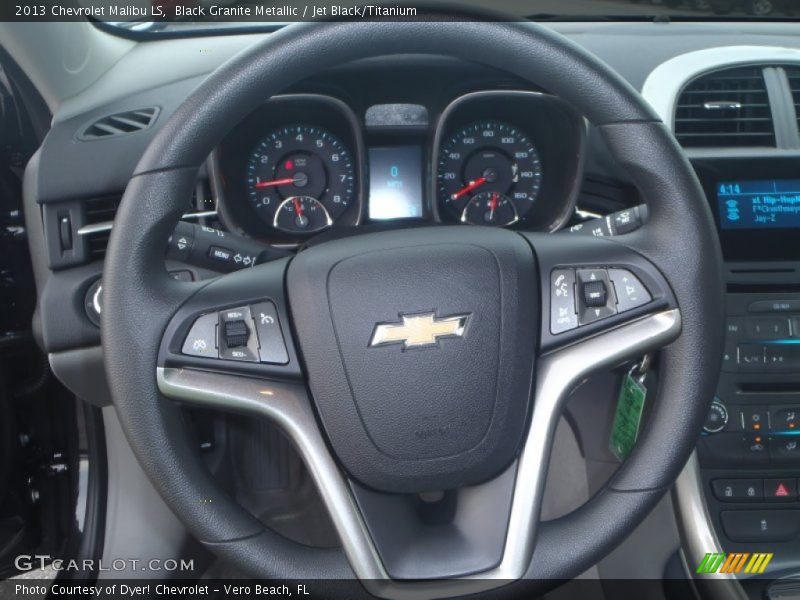 Black Granite Metallic / Jet Black/Titanium 2013 Chevrolet Malibu LS