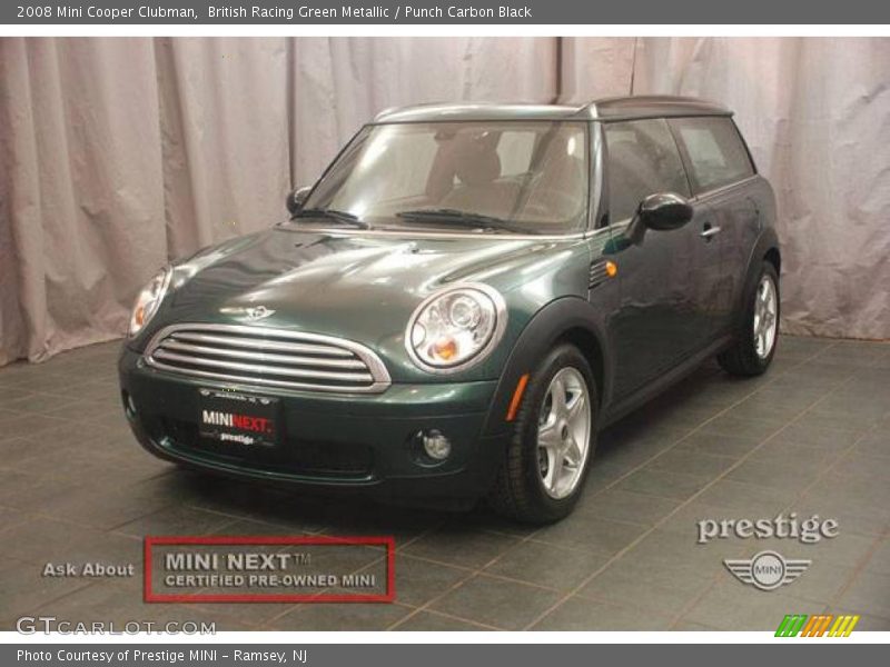 British Racing Green Metallic / Punch Carbon Black 2008 Mini Cooper Clubman