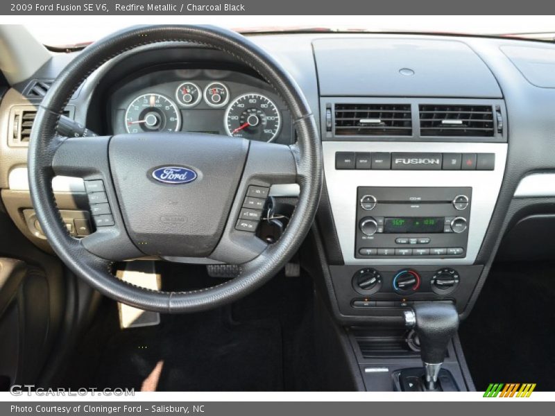 Redfire Metallic / Charcoal Black 2009 Ford Fusion SE V6
