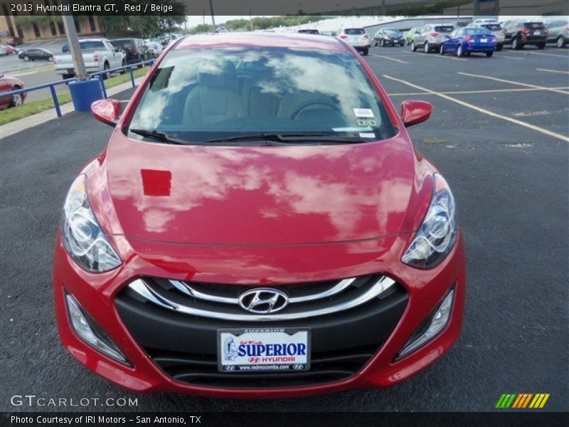 Red / Beige 2013 Hyundai Elantra GT