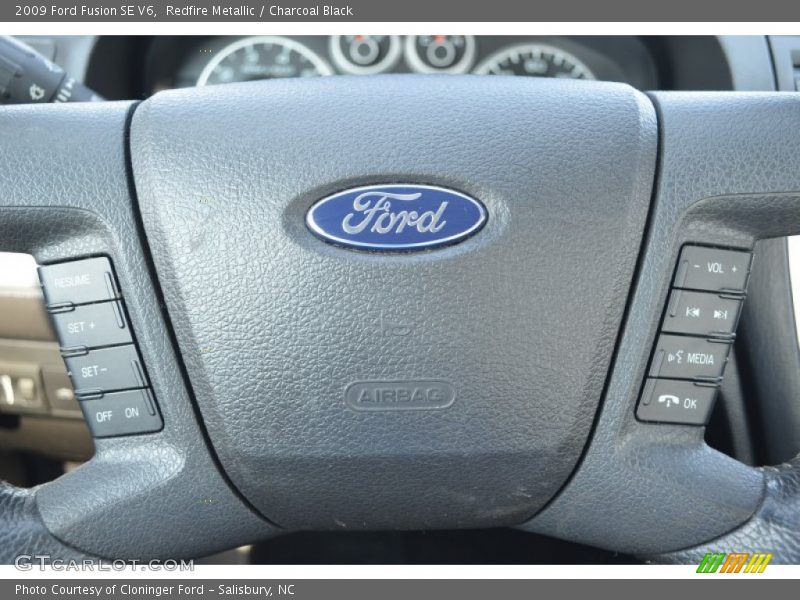 Redfire Metallic / Charcoal Black 2009 Ford Fusion SE V6