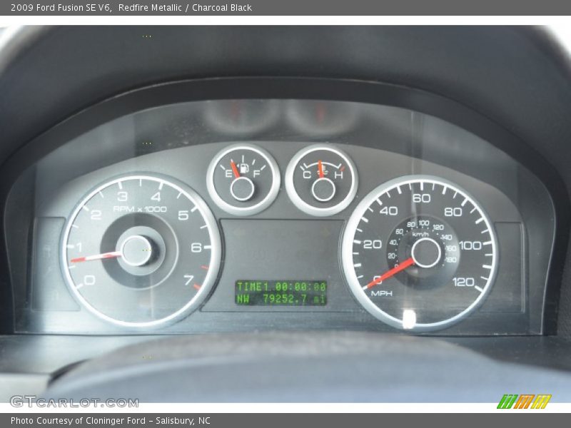 Redfire Metallic / Charcoal Black 2009 Ford Fusion SE V6