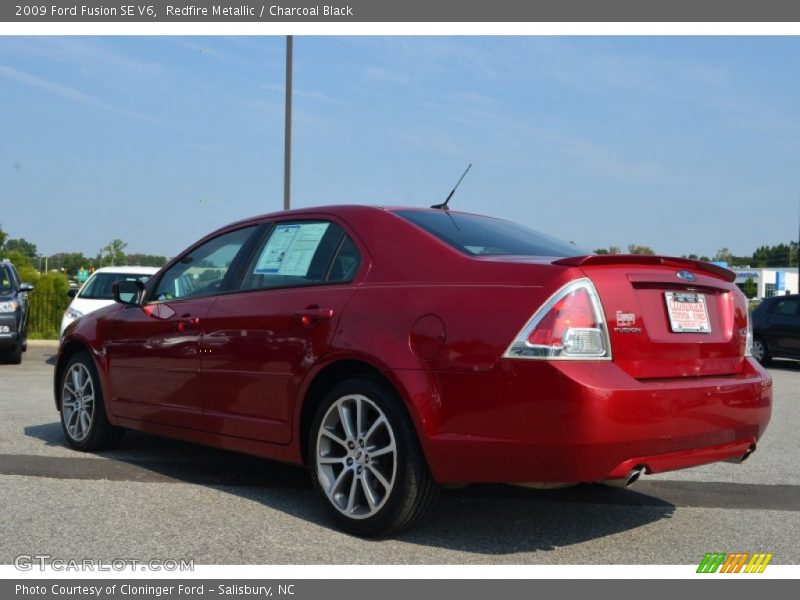 Redfire Metallic / Charcoal Black 2009 Ford Fusion SE V6