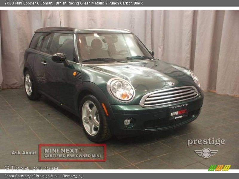 British Racing Green Metallic / Punch Carbon Black 2008 Mini Cooper Clubman