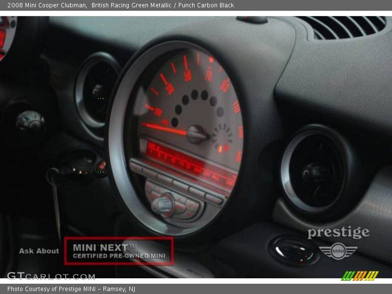 British Racing Green Metallic / Punch Carbon Black 2008 Mini Cooper Clubman