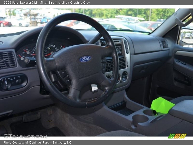 Silver Birch Metallic / Graphite Grey 2003 Ford Explorer XLT